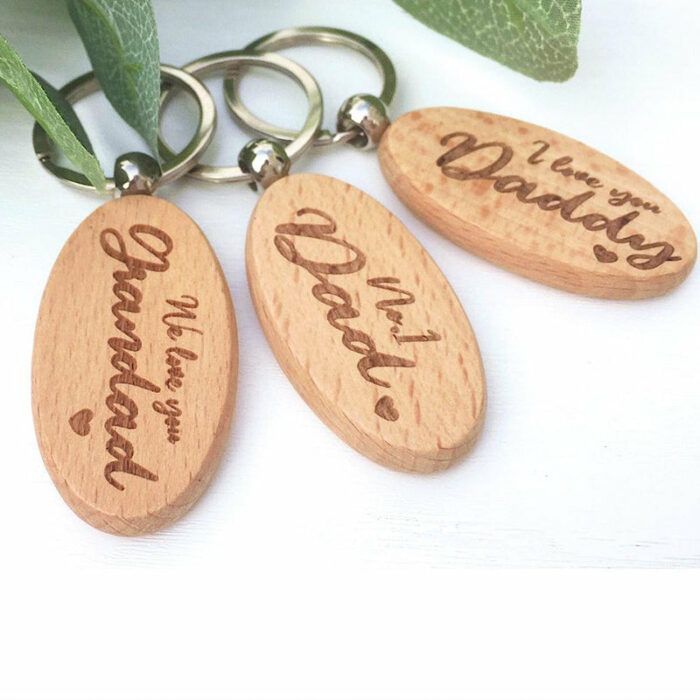 Personalised Wooden Father's Day Keyring