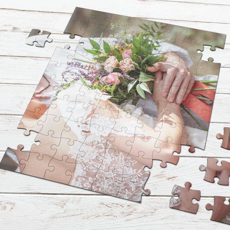 Wedding Photo Personalized Jigsaw Puzzle 120 Pieces Puzzle