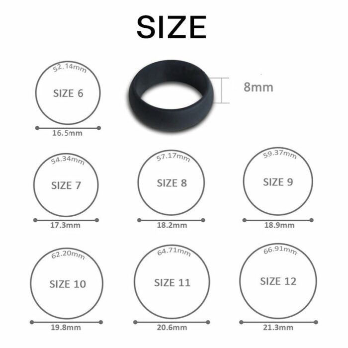 Personalized Engraved Silicone Ring 8.5MM - Wedding Band for Men and Women with Optional Outside or Inside Engraving