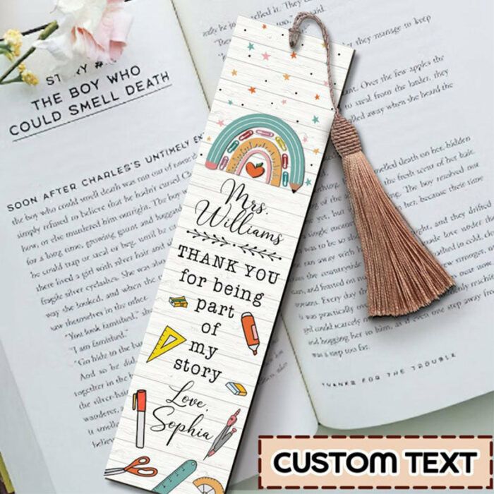 Teacher Appreciation Gift, Personalized Teacher Bookmark,End of Year Teacher Gifts