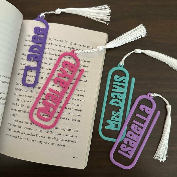 Personalized Name Bookmark, Custom Paper Clip Bookmark, Page Holder with Name
