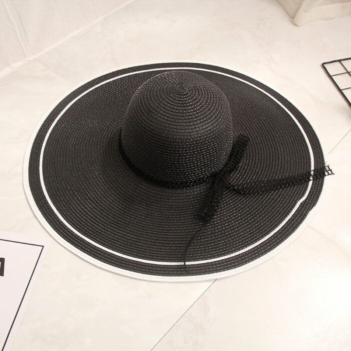 Bachelorette Hats With Black Borders, Bridesmaids Sun Hats with names, Bachelorette Beach Hats