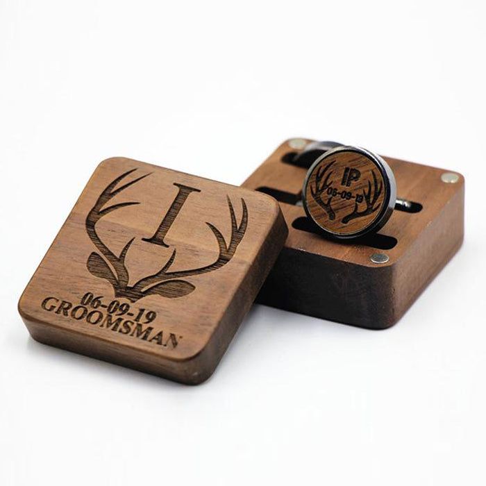 Customized Wood Cufflinks Personalized Cufflinks;