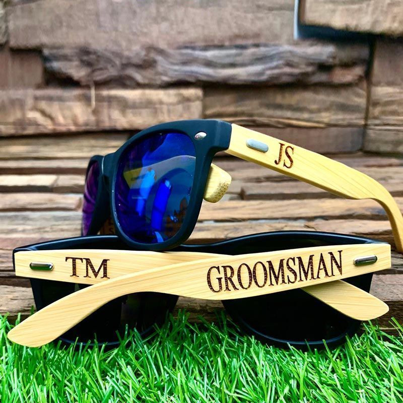 Personalized Engraved custom wooden sunglasses, Mens Gift Groomsmen Gift