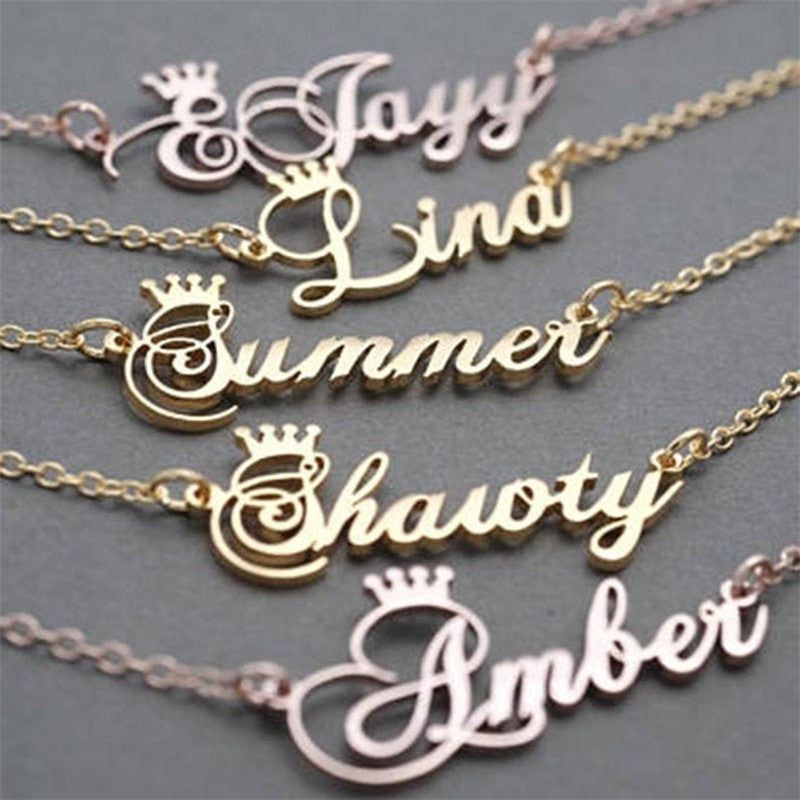 Name Necklace / Personalized Name Necklace With Figaro Chain / Customize Any Name With 15 Font Styles