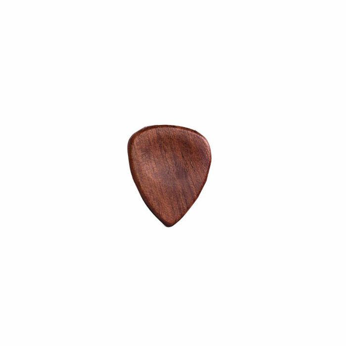 A simple wooden guitar plectrum, customised with your choice of words.