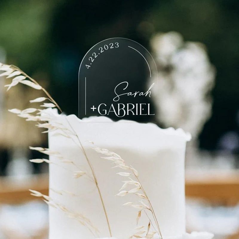 Personalized Acrylic Wedding Cake Topper Cake Picks