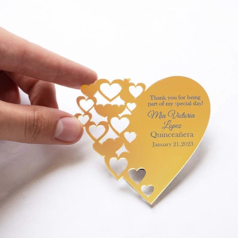 Wedding Favor Magnets - Personalized Acrylic Wedding Magnets