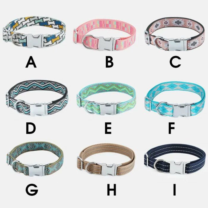 Pet Collar Personalized Reflective Name Engraved Pet Collar
