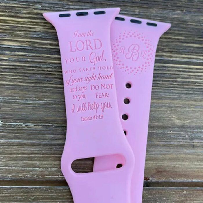 Isaiah Scripture Band, inspirational Apple Watch Band personalized Isaiah 41:13