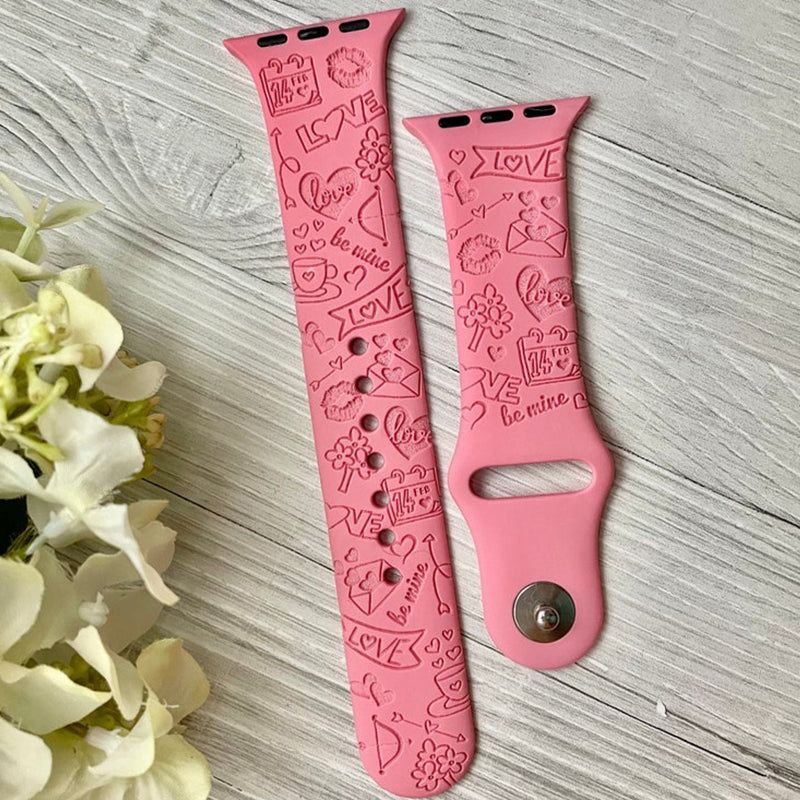 Valentines Day, love, be mine Watch Band  for Apple, Samsung
