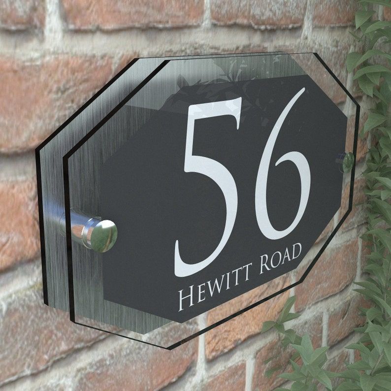 Personalised Door Signs Contemporary House Sign Plaques Door Number