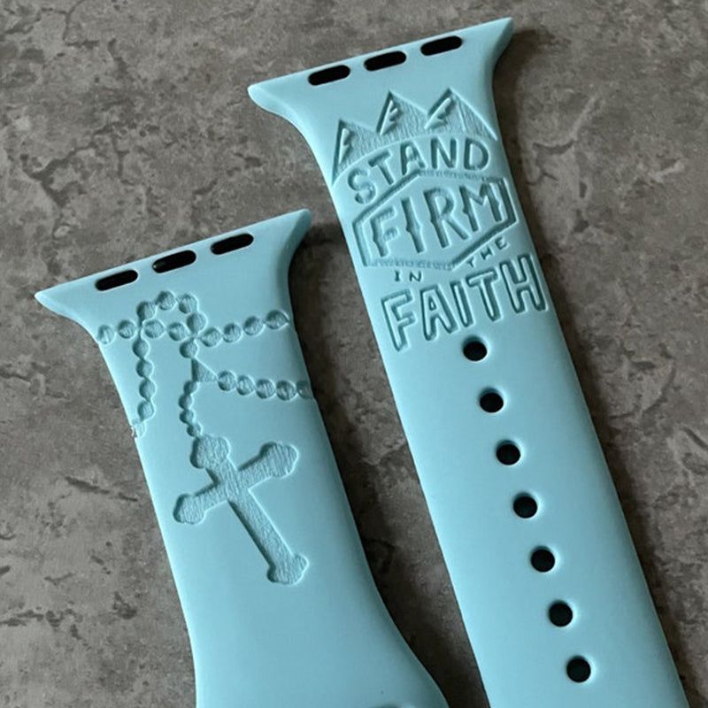 Apple Watch Silicone Sports Band   Strap - Engraved Christian Jesus God