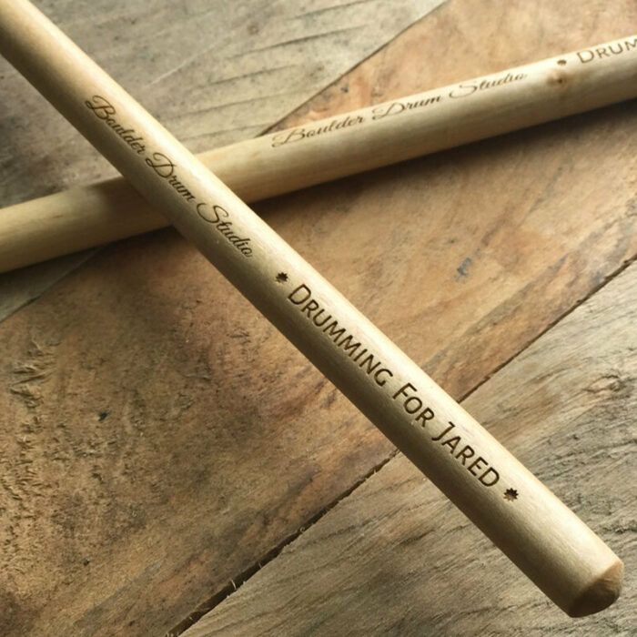 Pair of Custom Engraved Drum Sticks - Any name, Any Message, Personalised, Birthday, Best Man, Musician 5A Size