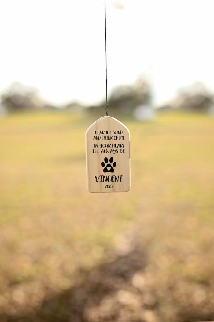 Personalized Wind Chimes | Pet Memorial Gift Chime | Always in Your Heart | Custom Wind Chime