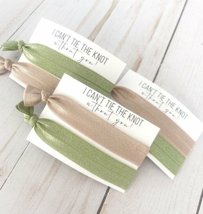 Bridesmaid Proposal Hair Tie Gift  Bridal Party Gift, Retro Vibes, Palm Springs Wedding
