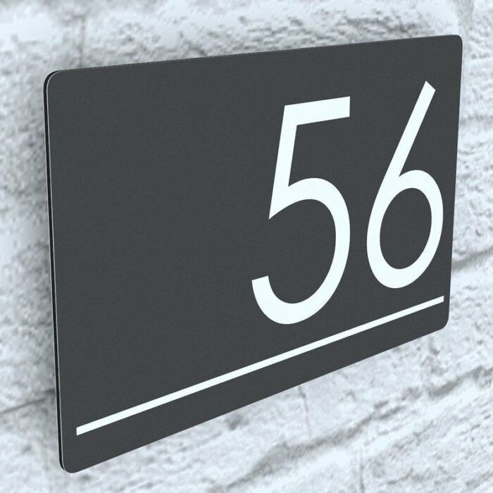 Modern Contemporary Property Number Door Sign Plaque