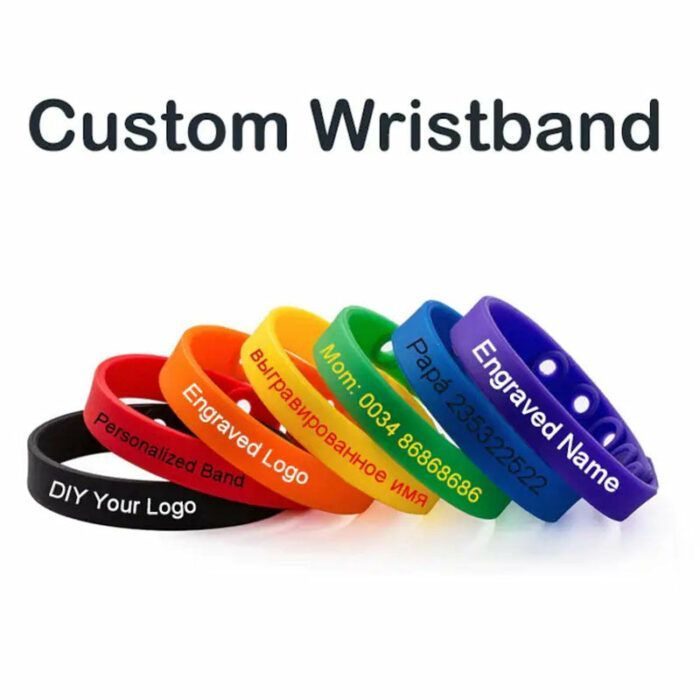 Custom Wristbands - Personalized Text Printing - Rubber Silicone Bracelet Events, Motivation, Gifts, Cancer Support, Fundraisers, Awareness