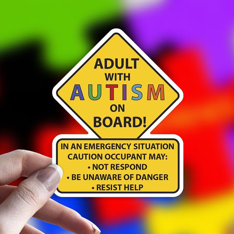 Adult With Autism Car Truck Decal Sticker