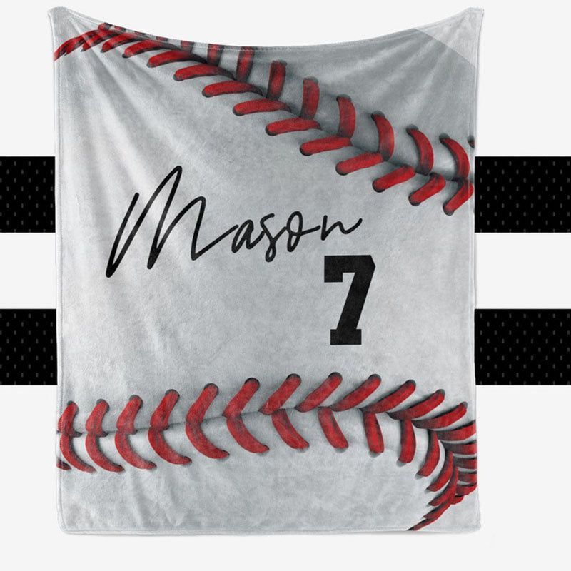 Baseball Stitch Blanket - Wall Banner - Personalized - Assorted Sizes - Gift for Baseball Lovers