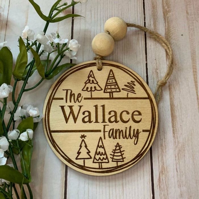 The Family Personalized Wood Christmas Ornament