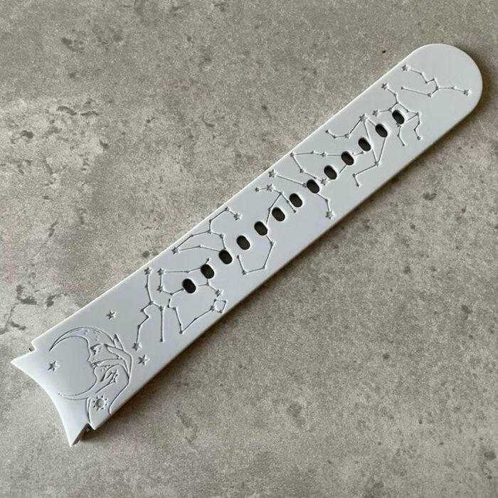 Watch Band / Strap - Custom Engraved Sun and Moon Design