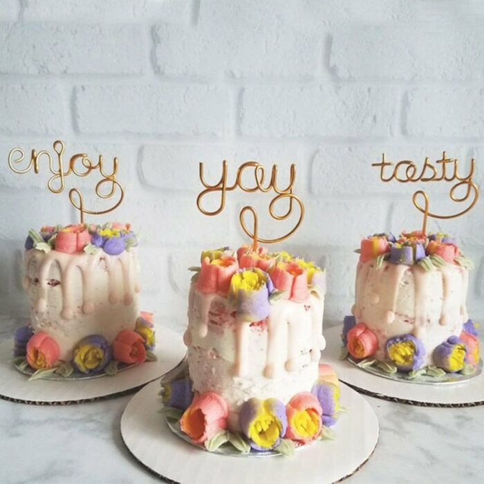 Enjoy Wire Cupcake Topper Wedding Gifts