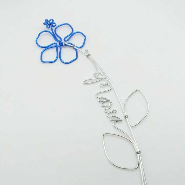 Hibiscus Wire Name, Wire name, Personalized Gift  Bookmark
