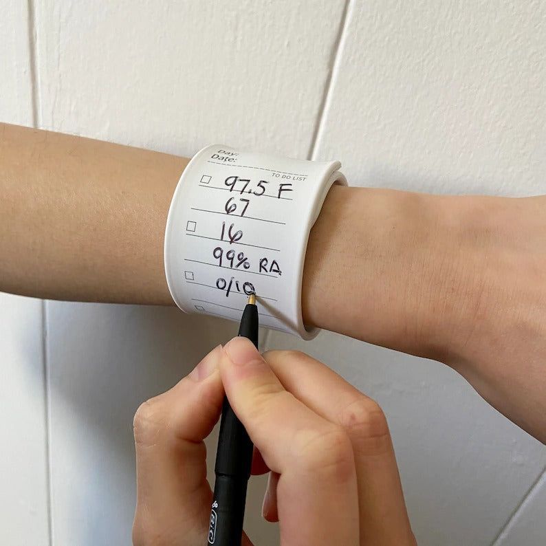 Nurse Silicone Bracelet Erasable Notes Vital Signs Nurse Accessories Gift Wristband