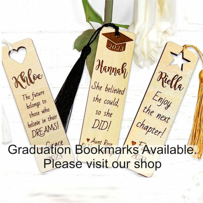 Handmade Personalized Wood Bookmark with Tassel for Teachers