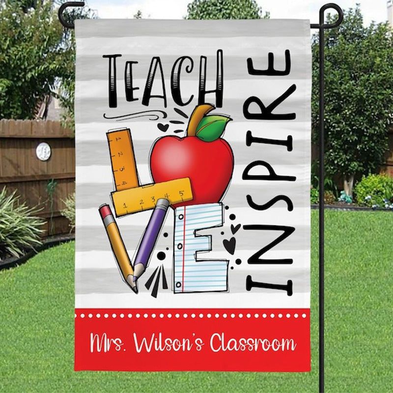 Personalized Teacher Garden Flag Welcome To My Classroom Flag