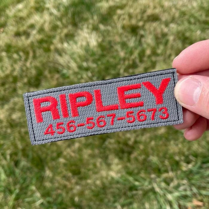Custom 1.5??¨¤ Patches Embroidered both Name and Phone Number