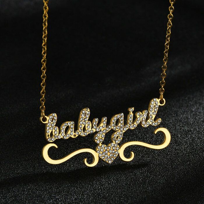 Name Necklace, Name Necklace, Sparkle Name Necklace, Name Jewelry, Personalized Name Necklace