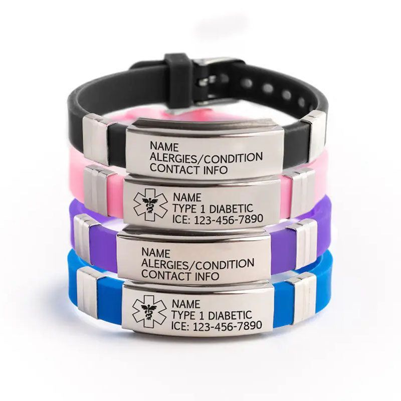 Emergency Bracelet, Personalized Medical Alert Bracelet