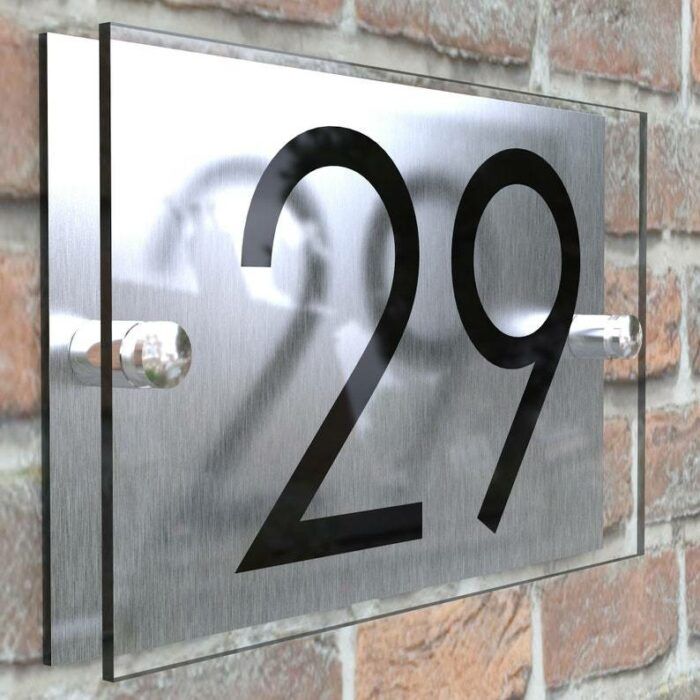 Contemporary Property Number Door Sign Plaque