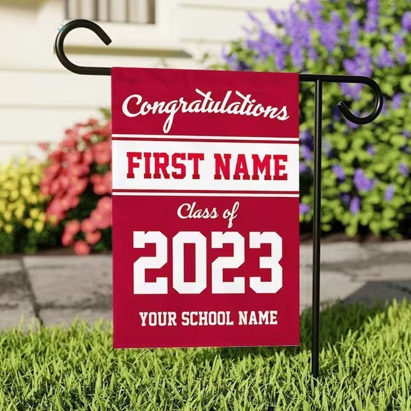 Personalized Graduation Double-sided Flag