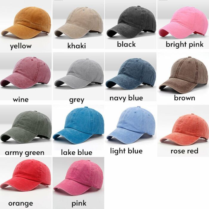 Vintage Chenille Varsity Letter Patch Hat - Personalized Women's Ball Cap - Pigment Dyed Team Color Hat