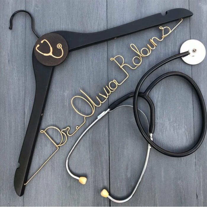 Unique Gift for Doctor, Birthday Gift for Doctor, Personalized Coat Hanger
