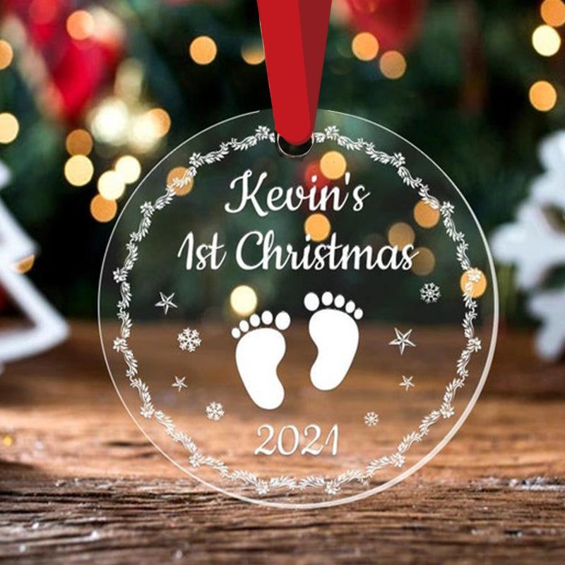 Personalised Baby's First Christmas Bauble 1st Xmas