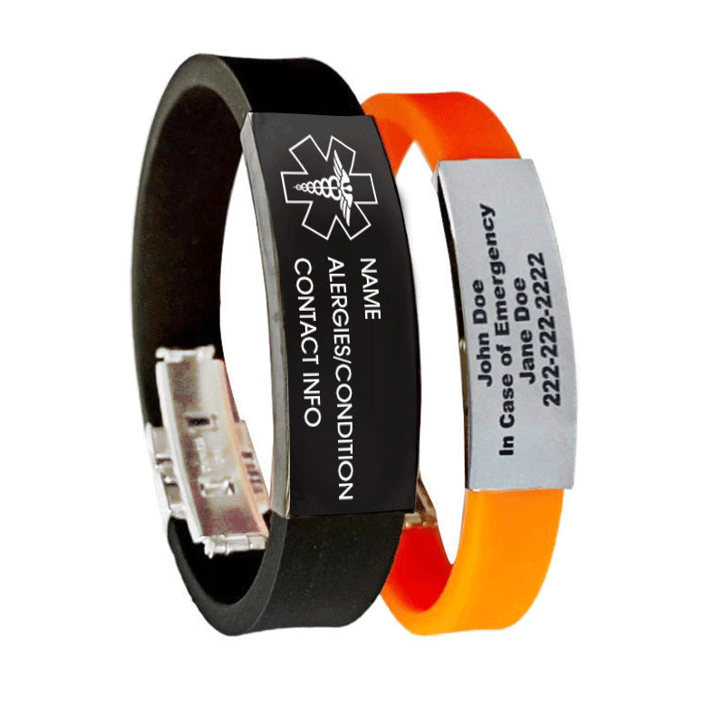 Emergency Alert ID Bracelets-Safety ID with Durable Sport Band