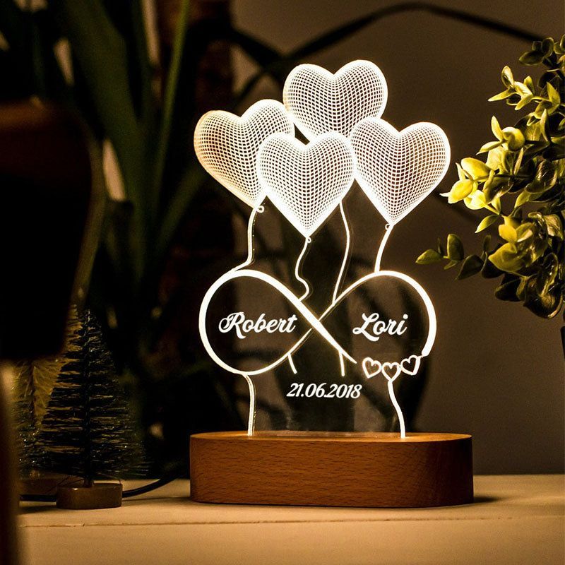 Personalized 3D Illusion Lamp Custom Acrylic Lamp Gift