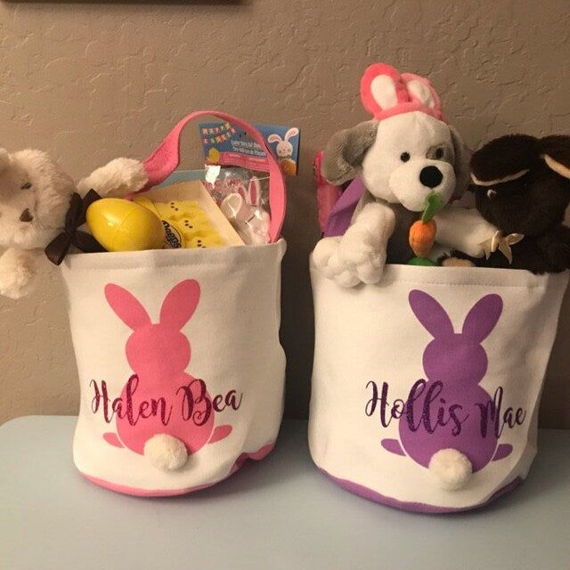 Easter Baskets,Personalized Easter basket , bunny Easter basket , Personalized Easter bucket