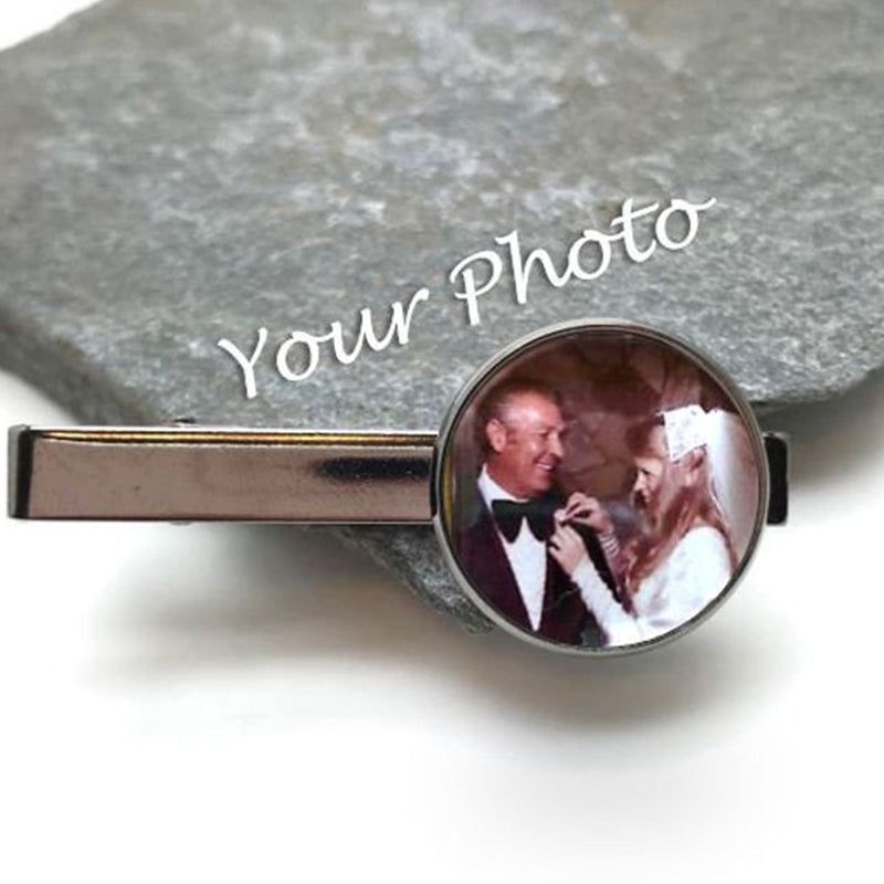 Custom Photo Tie Clip - Tie Bar - Personalized for Dad or Wedding - Men's Keepsake - Father's Day