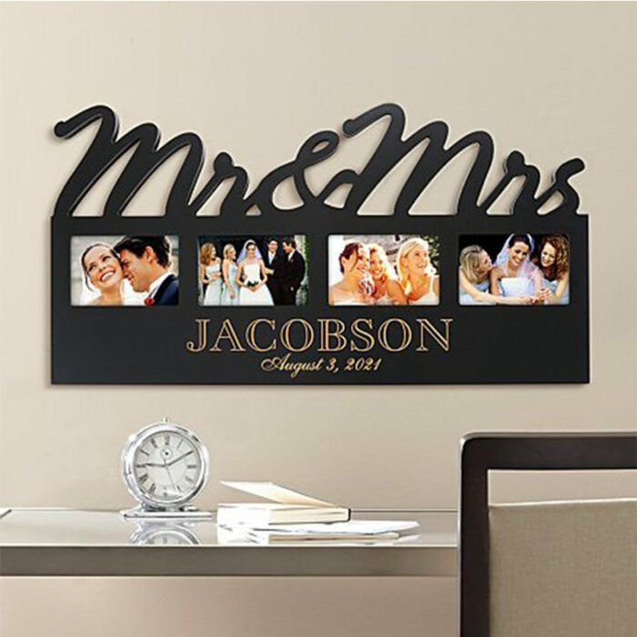 Mr. & Mrs. Frame Plaque,Wedding gift, Picture Frame, Mr & Mrs gift, custom, personalized frame, newlyweds gift