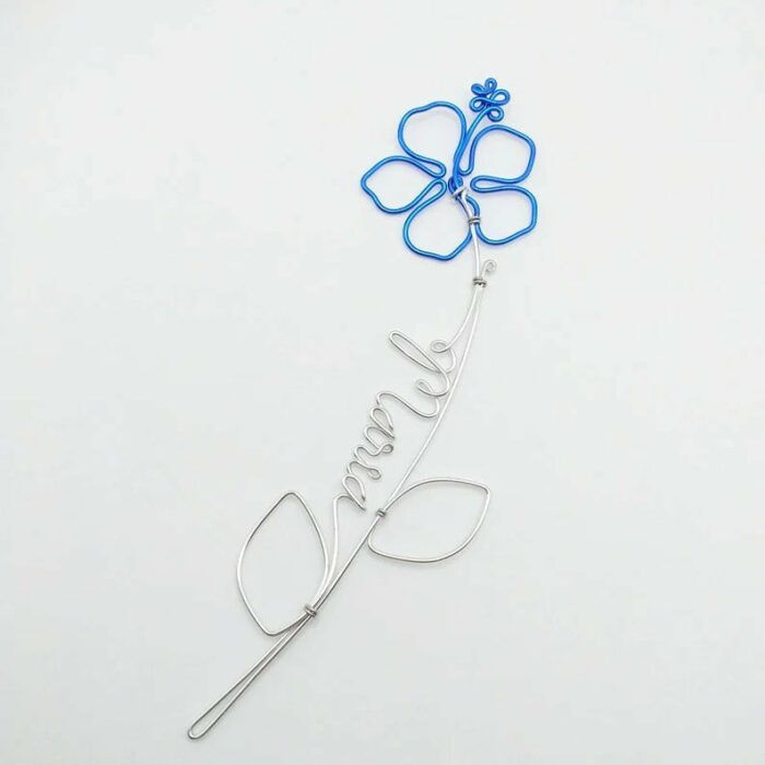 Hibiscus Wire Name, Wire name, Personalized Gift  Bookmark