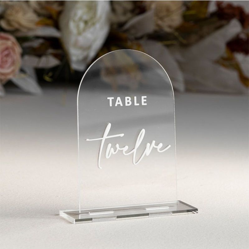 Black Acrylic Table Numbers - Wedding Table Decor