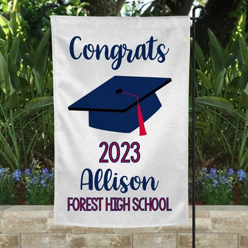 Graduation Flag Personalized, College Graduation Yard Sign Personalized