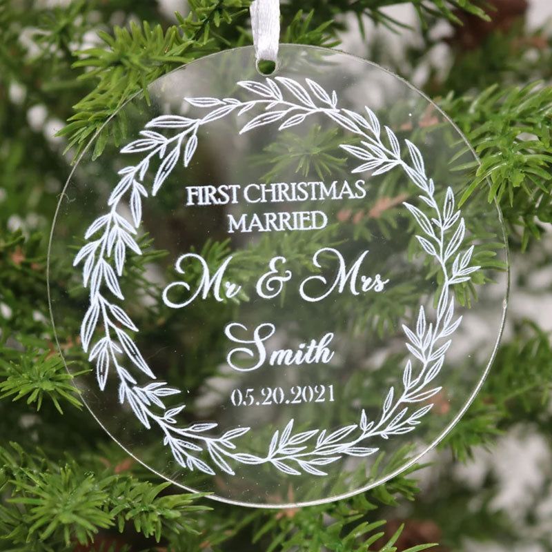 Our First Christmas Married Ornament Newlywed Gift Wedding Gift