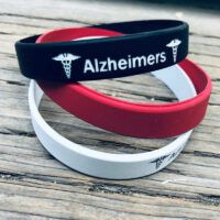 Dementia Alzheimers Medical Alert Bracelet Awareness Silicone Wristband  Band  eBay