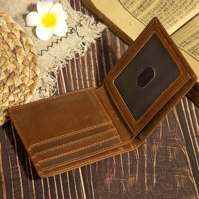 To My Son Wallet Gift From Mom Leather Men Wallet, Mom For Son Xmas Gift